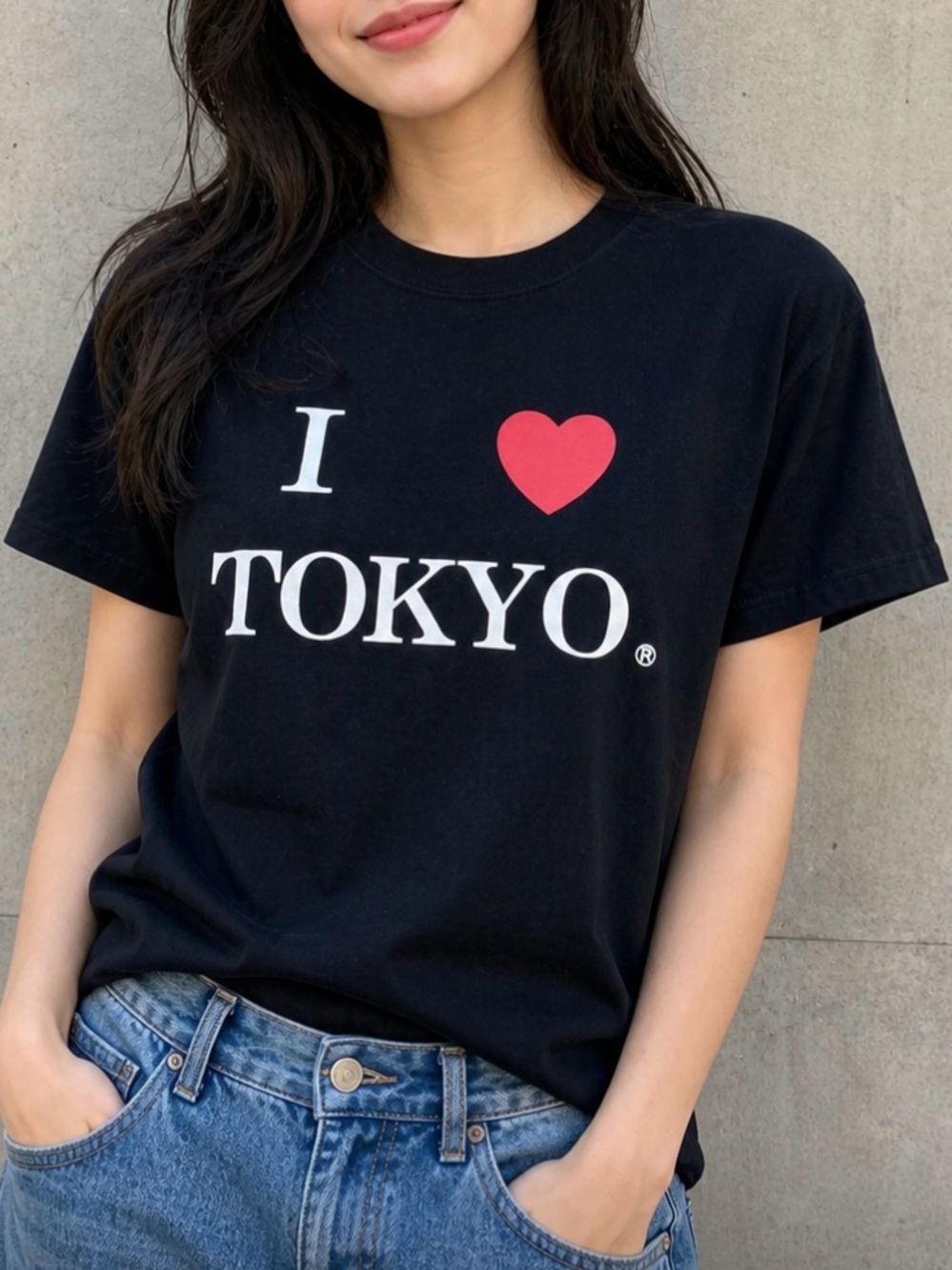 I Heart Tokyo Graphic Tee - Women’s Black and Red Size Small 100% Cotton Japan